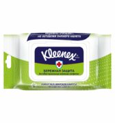 Kleenex Салфетки влажные антибактериальные, салфетки влажные, 40 шт.