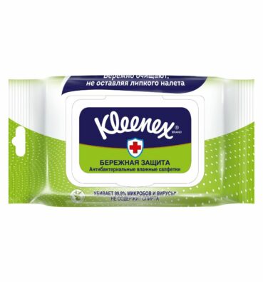 Kleenex Салфетки влажные антибактериальные, салфетки влажные, 40 шт.