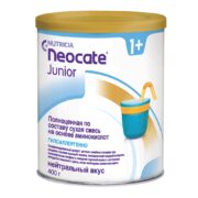 Neocate Junior сухая смесь на основе аминокислот гипоаллергенная с 1 года, смесь, с нейтральным вкусом, 400 г, 1 шт.