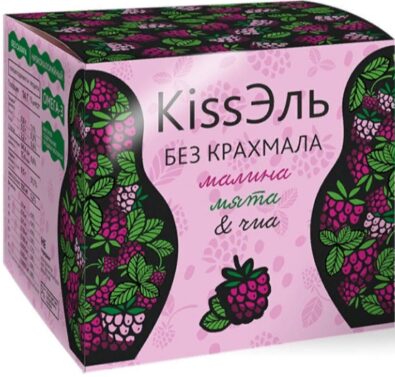 Сибирская клетчатка Kissэль Малина Мята, кисель, без крахмала, 14 г, 8 шт.