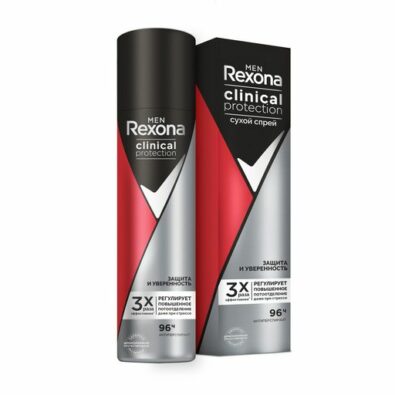 Rexona Clinical Men Protection Антиперспирант Защита и Уверенность, аэрозоль, 150 мл, 1 шт.