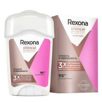 Rexona Clinical Protection Антиперспирант-крем Сухость и Уверенность, крем, 45 мл, 1 шт.