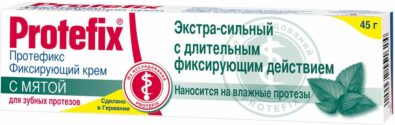 Протефикс крем фиксирующий, крем для фиксации зубных протезов, с мятой, 40 г, 1 шт.