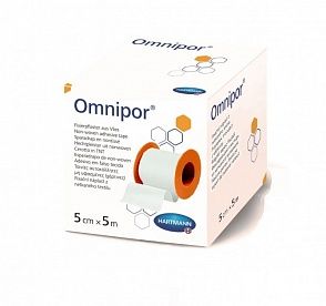 Omnipor Пластырь фиксирующий, 5мх5см, пластырь медицинский, нетканая основа, 1 шт.