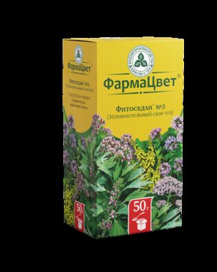 Фитоседан №3 (успокоительный сбор №3), сбор лекарственный, 50 г, 1 шт.