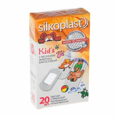 Silkoplast Kids пластырь с содержанием серебра, пластырь для детей, 20 шт.