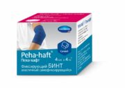 Peha-haft Бинт самофиксирующийся, 4смх4м, синего цвета, 1 шт.