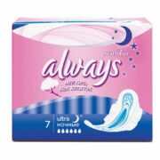 Always ultra sensitive night прокладки женские гигиенические, 7 шт.