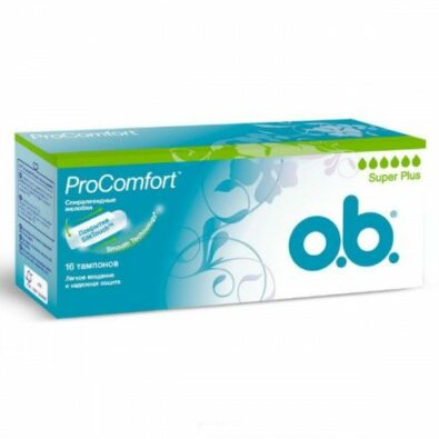 o.b. ProComfort super plus тампоны женские гигиенические, супер плюс, 16 шт.