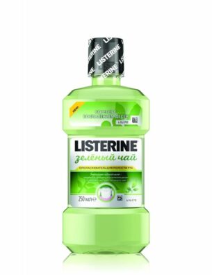 Listerine Ополаскиватель для полости рта Зеленый чай, раствор для полоскания полости рта, 250 мл, 1 шт.