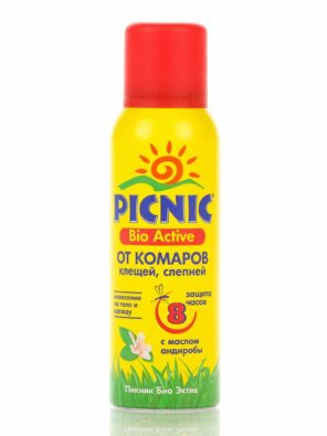 Picnic Bio Active аэрозоль от комаров, клещей, слепней, спрей, 125 мл, 1 шт.