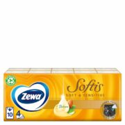 Zewa Softis Soft&Sensitive платки носовые бумажные, 9х10, платочки, 90 шт.