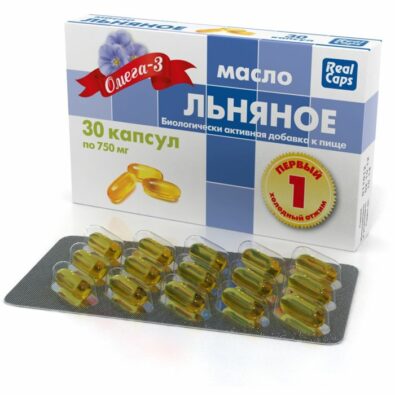 Льняное масло, 500 мг, капсулы, 30 шт.