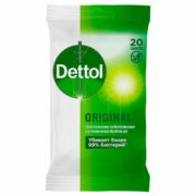 Dettol Салфетки влажные антибактериальные, без спирта, 20 шт.