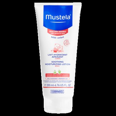 Mustela Увлажняющее успокаивающее молочко для тела, молочко, 200 мл, 1 шт.