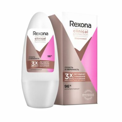 Rexona Clinical Protection Антиперспирант Сухость и Уверенность, антиперспирант ролик, 50 мл, 1 шт.