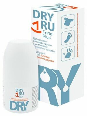 Dry Ru Forte Plus Антиперспирант усиленная защита, антиперспирант ролик, 50 мл, 1 шт.