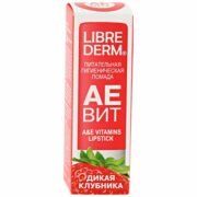 Librederm Аевит Помада гигиеническая, помада, дикая клубника, 4 г, 1 шт.