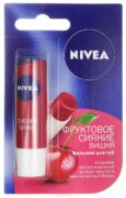 Nivea Бальзам для губ Фруктовое сияние Вишня, бальзам для губ, 4,8 г, 1 шт.