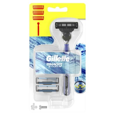 Gillette Mach3 Start Станок со сменными лезвиями, с 3 сменными кассетами, 1 шт.