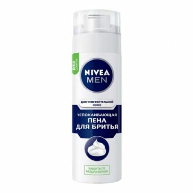 Nivea Men Пена для бритья для чувствительной кожи Успокаивающая, пена для бритья, 200 мл, 1 шт.