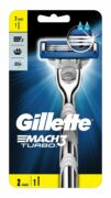 Gillette Mach3 Turbo Станок для бритья, с 2 сменными кассетами, 1 шт.