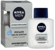 Nivea Men Лосьон после бритья Серебряная защита антибактериальный, лосьон, 100 мл, 1 шт.