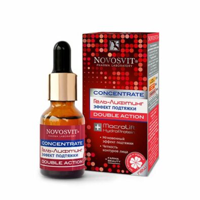 Novosvit Concentrate Double Action Гель-лифтинг эффект подтяжки, гель, для лица, 25 мл, 1 шт.