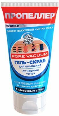 Пропеллер Pore Vacuum Гель-скраб для умывания от черных точек, гель для умывания, 150 мл, 1 шт.