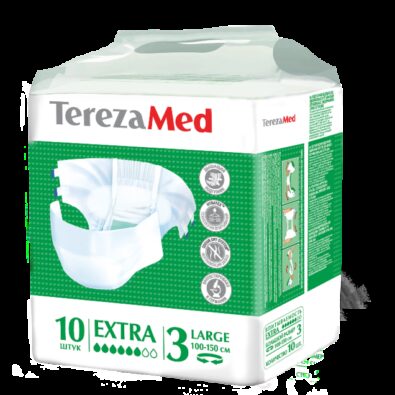 TerezaMed Extra подгузники для взрослых дневные, Large L (3), 100-150 см, 10 шт.