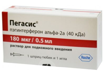 Пегасис, 180 мкг/0.5 мл, раствор для подкожного введения, 0.5 мл, 1 шт.