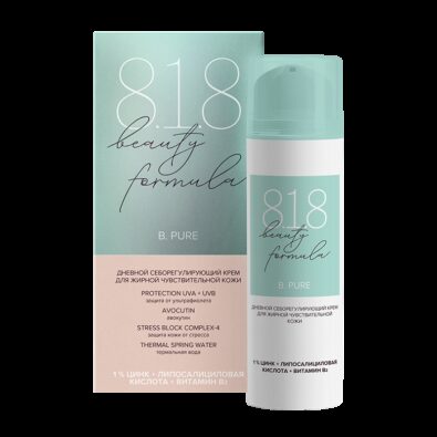 8.1.8 Beauty formula B. Pure крем себорегулирующий, SPF 10, крем, дневной, 50 мл, 1 шт.