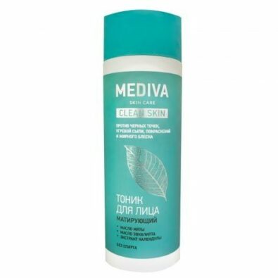 Mediva Clean Skin Тоник для лица, тоник для лица, матирующий, 200 мл, 1 шт.