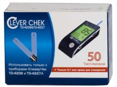 Тест-полоски Clever Chek TD-4227A, 50 шт.