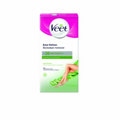 Veet Полоски восковые для сухой кожи, полоски восковые, 12 шт.