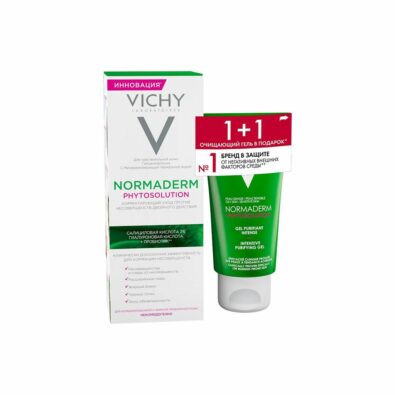 Vichy Normaderm Phytosolution Набор, набор, уход против несовершенств 50мл + гель очищающий 50мл, 2 шт.