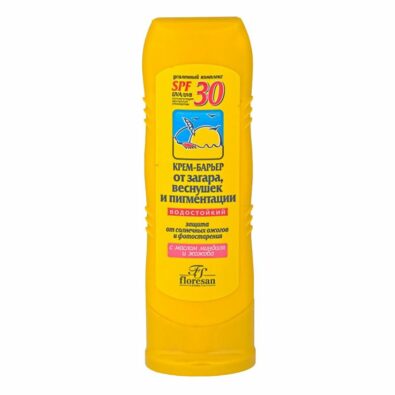 Floresan Крем-барьер от загара, веснушек и пигментации SPF30, формула 114 F, крем, водостойкий, 125 мл, 1 шт.