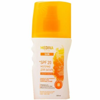 Mediva Sun Молочко для загара spf-20, молочко для тела, 150 мл, 1 шт.