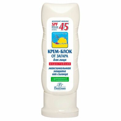 Floresan Крем-блок от загара SPF 45, формула 113 F, 60 мл, 1 шт.