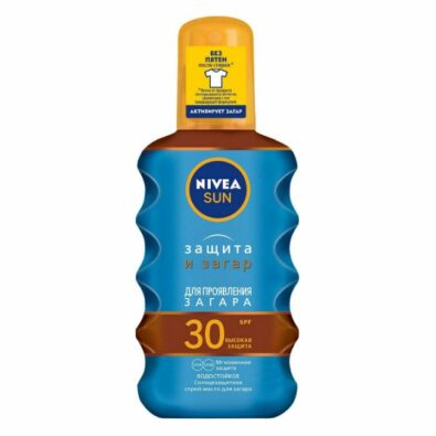 Nivea Sun Защита и загар Масло-спрей для загара SPF30, 200 мл, 1 шт.