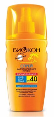 Биокон Солнце Спрей для безопасного загара SPF40, спрей, 160 мл, 1 шт.