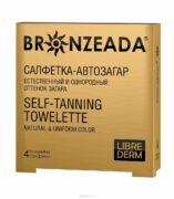 Librederm Bronzeada Салфетка-автозагар, Салфетка для автозагара, 4 шт.