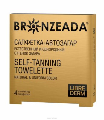 Librederm Bronzeada Салфетка-автозагар, Салфетка для автозагара, 4 шт.