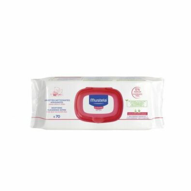 Mustela cалфетки очищающие и смягчающие для тела детские, салфетки, 70 шт.