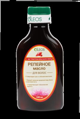 Oleos Масло репейное с экстрактом красного перца, масло косметическое, 100 мл, 1 шт.