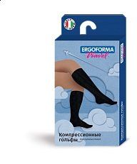 Ergoforma Travel Гольфы компрессионные 1 класс, р. 4, 18-21 mm Hg, гольфы компрессионные, цвет черный унисекс 341, 2 шт.