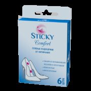 Sticky Комфорт подушечки гелевые от натирания, 6 шт.