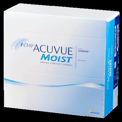 1-Day Acuvue Moist Линзы контактные Однодневные, BC=8,5 d=14,2, D(-2.25), стерильно, 180 шт.