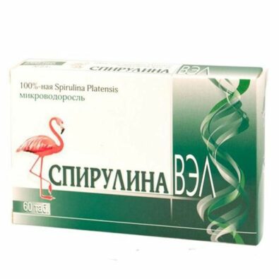 Спирулина ВЭЛ, 0.5 г, таблетки, 60 шт.