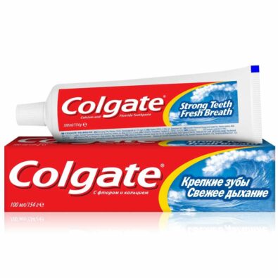 Colgate Паста зубная Крепкие зубы Свежее дыхание, паста зубная, 100 мл, 1 шт.